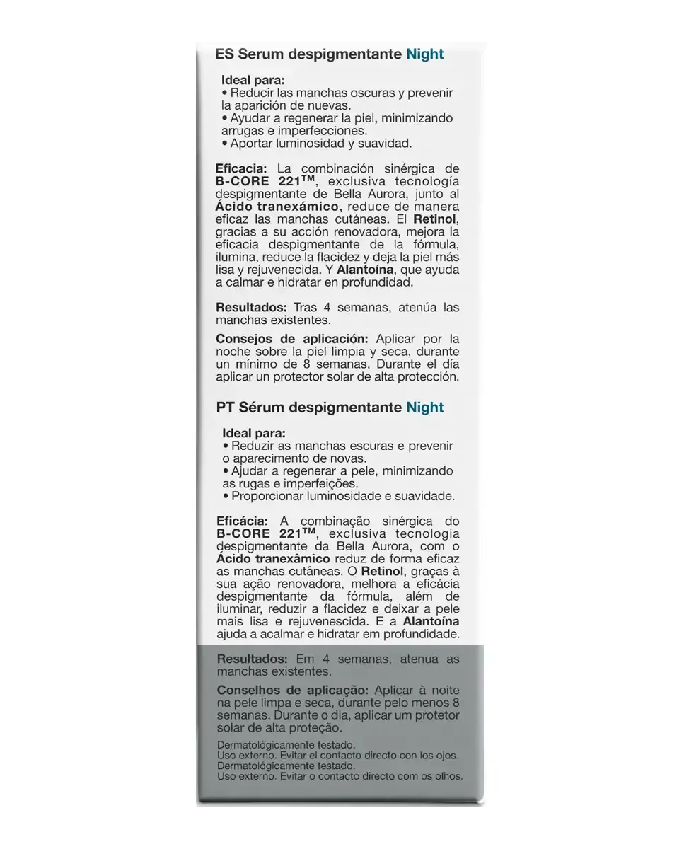 Сыворотка Bella Aurora — Интенсивная ночная осветляющая Bio10 Forte — фото 4
