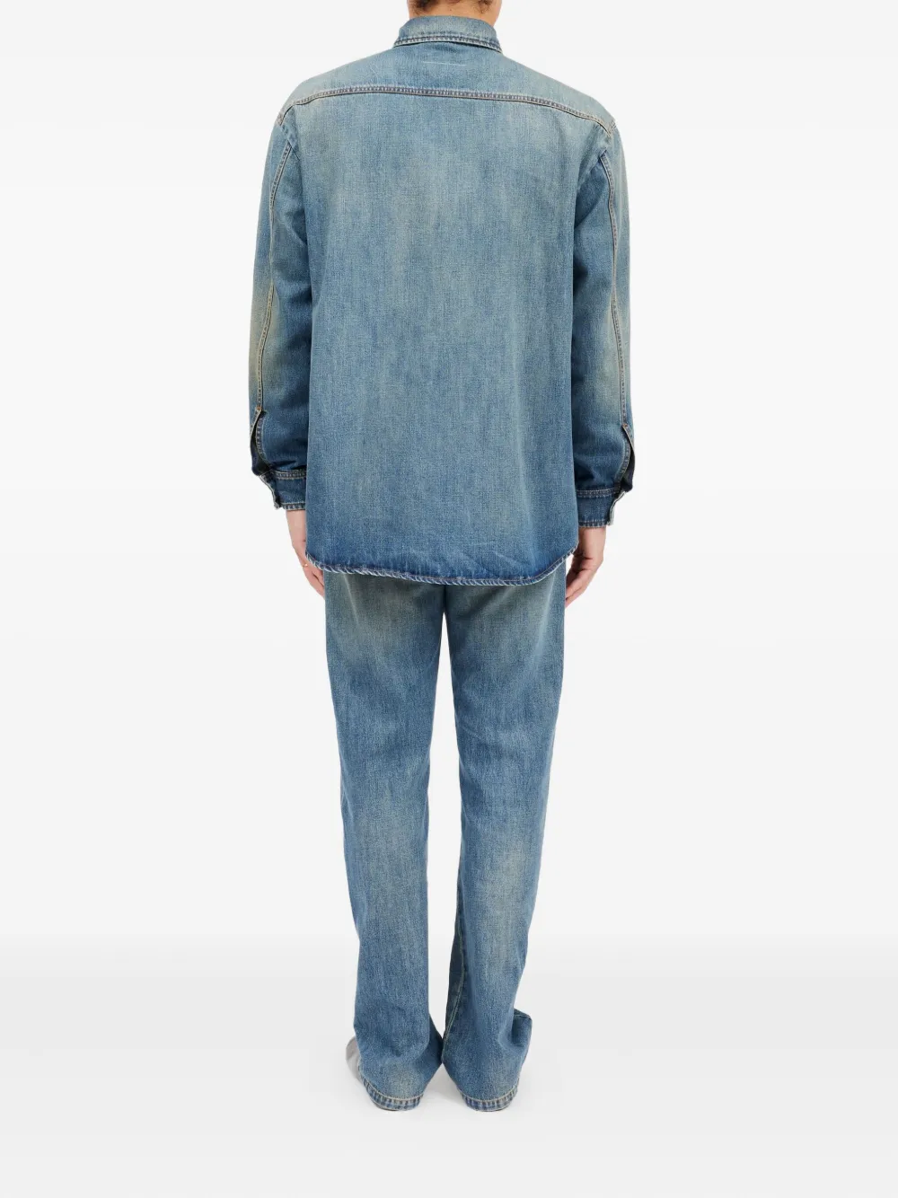Рубашка с длинными рукавами Mm6 Maison Margiela, синий — фото 4