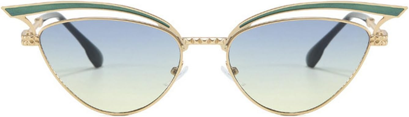 

Laureles Модные солнцезащитные очки «кошачий глаз» в стиле Y2k для женщин, винтажная металлическая оправа, коричнево-серые солнцезащитные очки для мужчин и женщин в стиле панк, C6