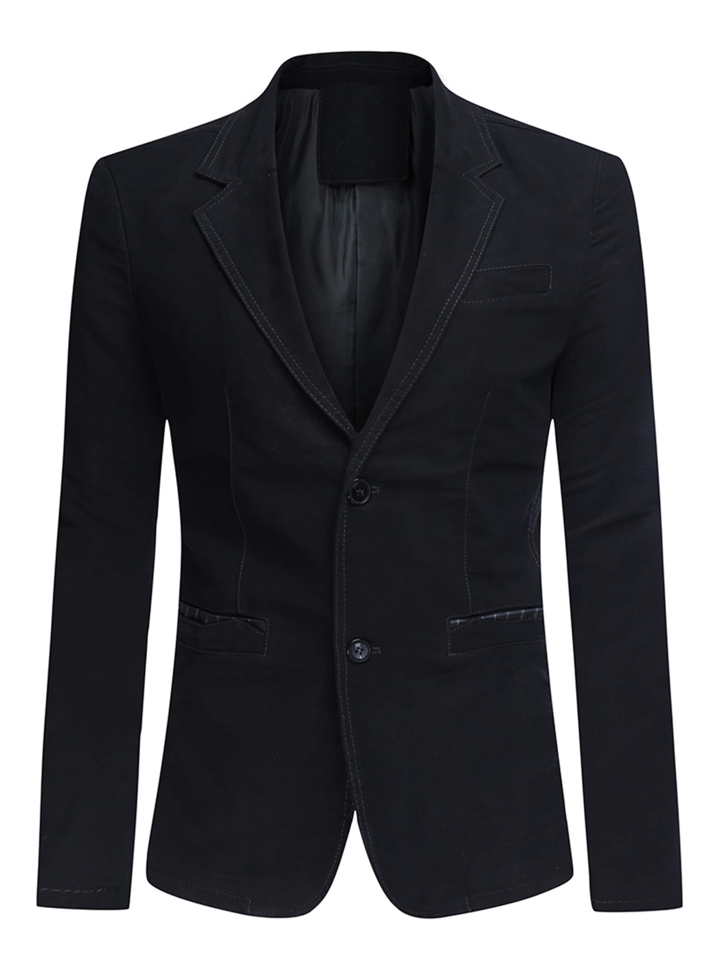 

Youthup Приталенный пиджак Slim fit в черном цвете