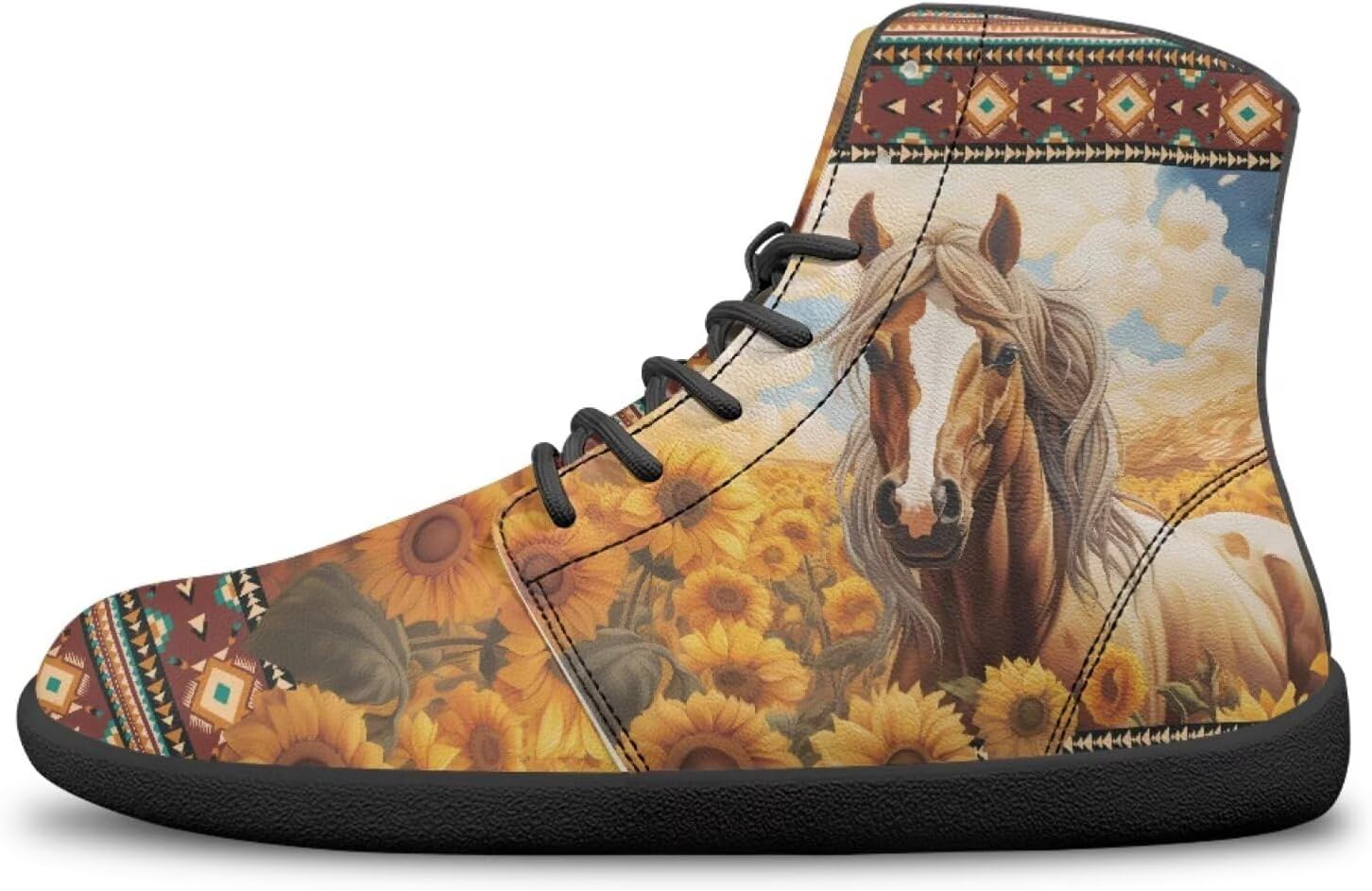 

Кроссовки для женщин и мужчин унисекс Босоножки Удобные Противоскользящие для ходьбы Bychecar, Horse Aztec