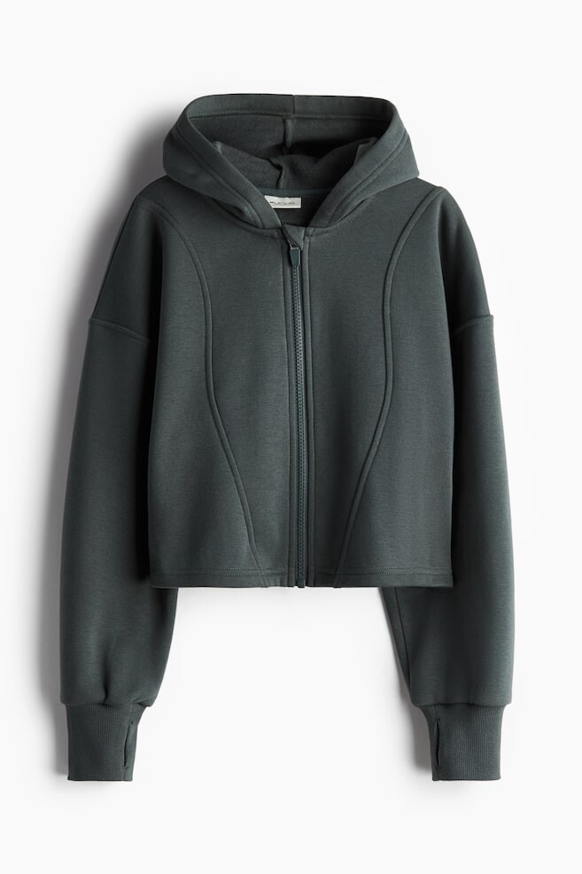 

Короткая спортивная куртка с капюшоном H&M, зеленый