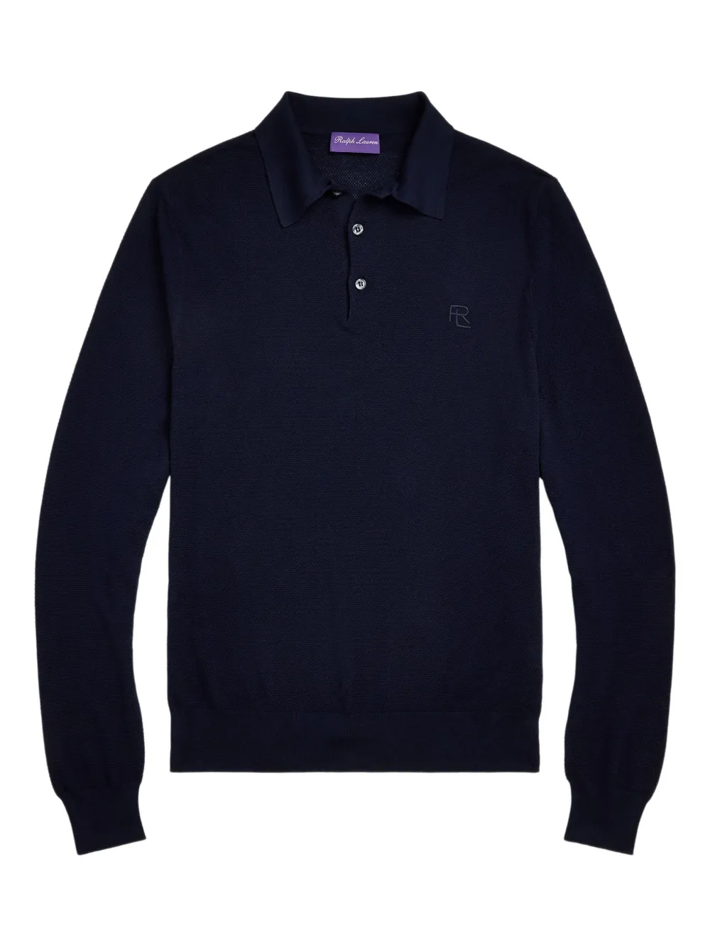 

Рубашка поло тонкой вязки Ralph Lauren Purple Label, синий