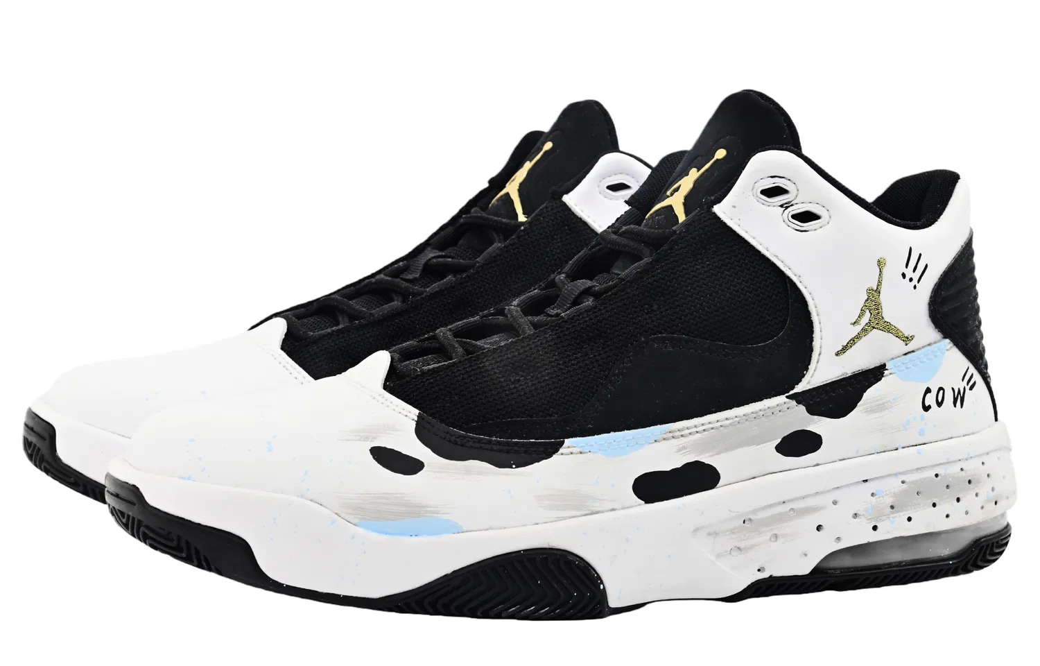 Кроссовки баскетбольные ретро Jordan Max Aura 2 Black White — фото 4