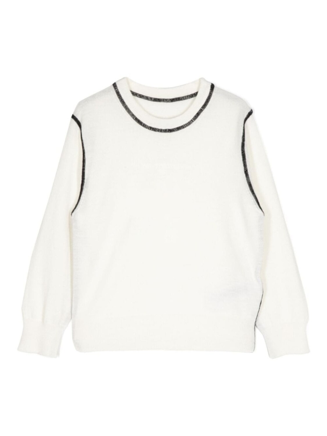 

MM6 Maison Margiela Kids джемпер с вышитым логотипом, белый