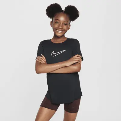 

Топ Nike One Fitted, черный/белый