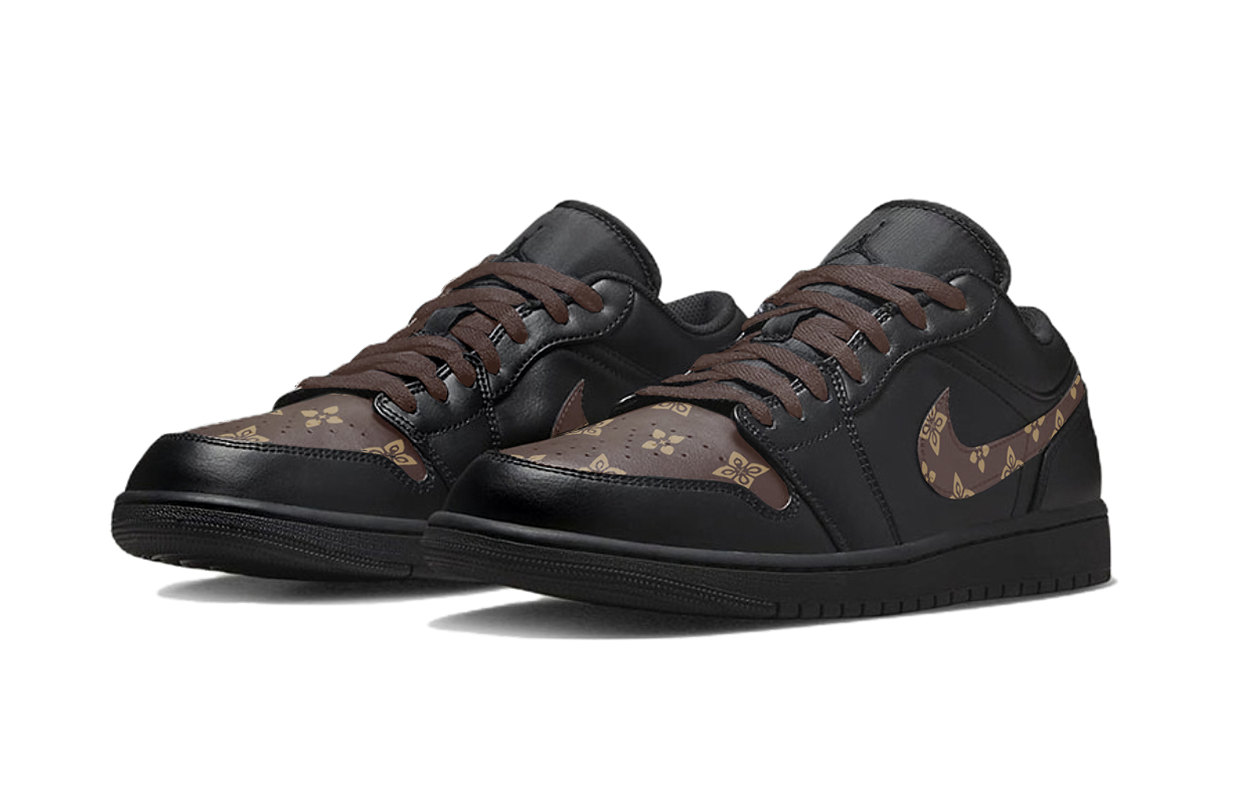 Jordan Кроссовки Air 1 LOUIS Perpetual Calendar Abrasion Resistant Low top Vintage мужские black umber — фото 4