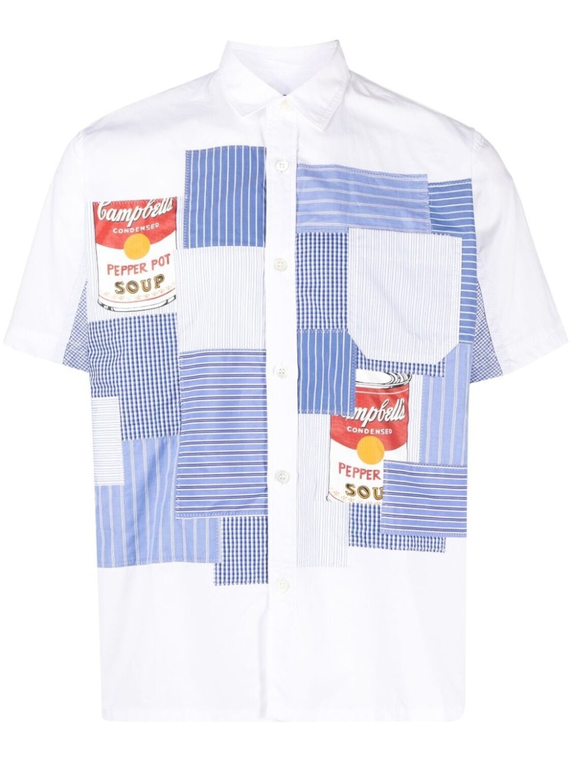 

Рубашка Campbell's в технике пэчворк Junya Watanabe MAN, белый