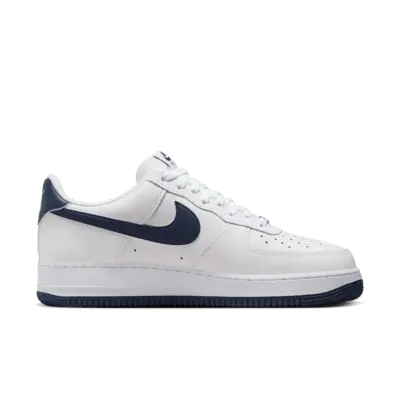 Кроссовки Nike Air Force 1 '07, цвет White/White/Midnight Navy — фото 3