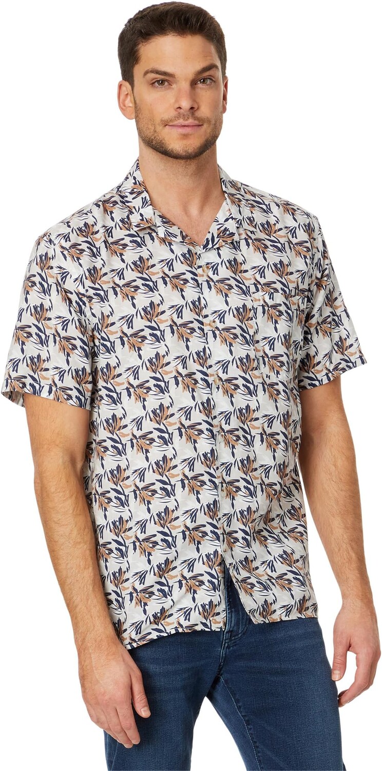 

Рубашка Johnston & Murphy Short Sleeve Foliage Camp Shirt, слоновая кость
