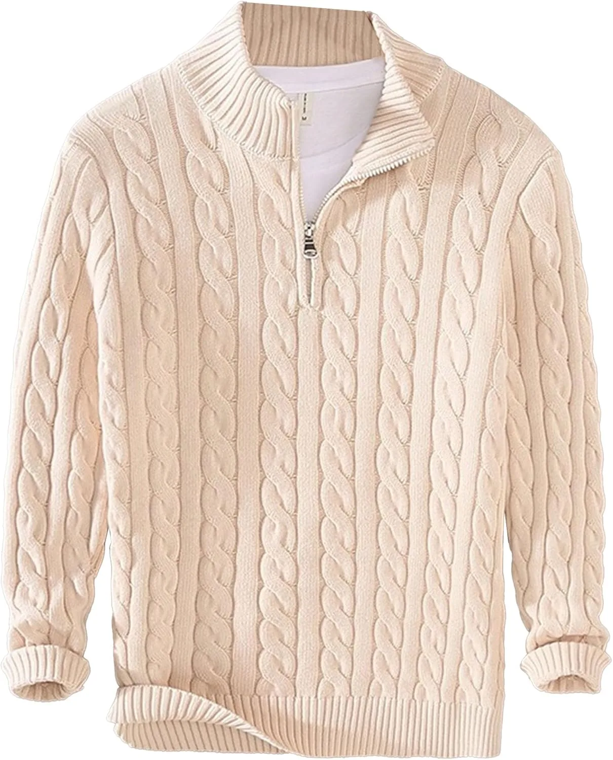 

Классический свитер с застежкой на четверть для мужчин QOAAIE