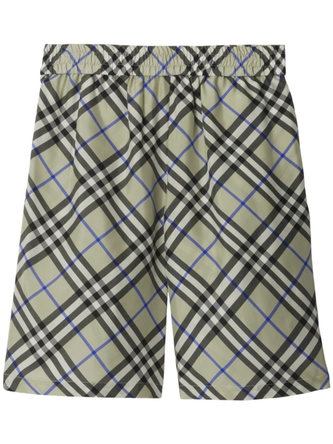 

Burberry шелковые шорты в клетку Nova Check, зеленый