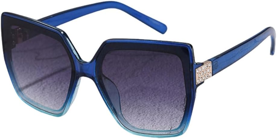 

Модные солнцезащитные очки с градиентным переходом цвета для женщин, роскошные, стильные, с бриллиантовой отделкой, солнцезащитные очки с защитой от УФ-излучения UV400 LVTFCO, Blue