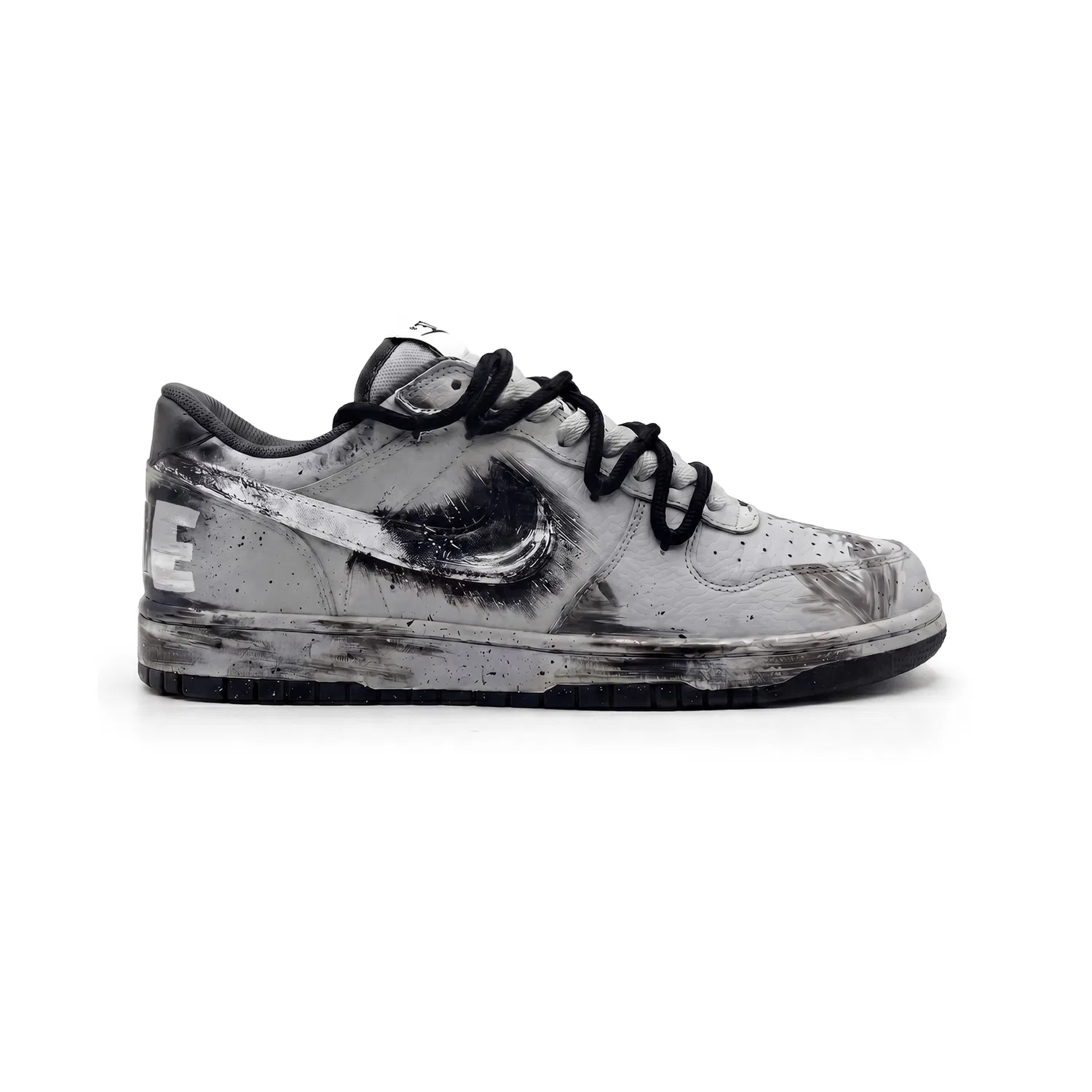 Кроссовки кожаные Nike Dark Gray — фото 3