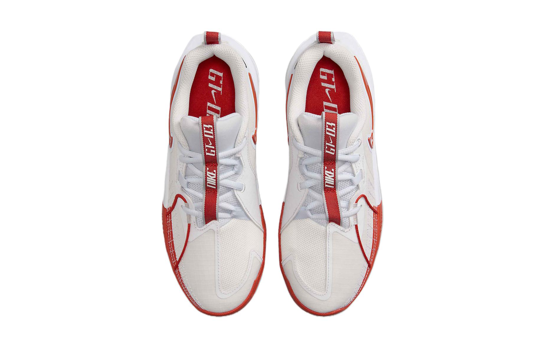 Nike Air Zoom GT Cut 3 Белый Пикантный Красный GS, Горный Белый/Футбольный Серый/Металлический Серебряный/Энтузиазм Красный — фото 4