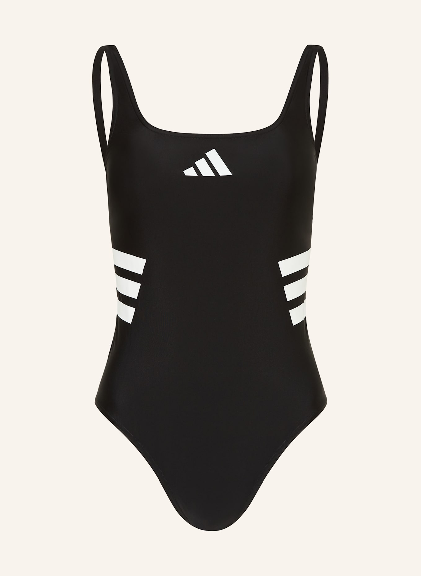 

Купальник с тремя полосками Adidas, черный
