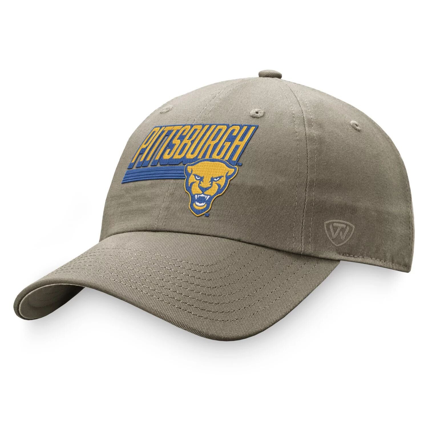 

Мужская регулируемая шляпа Top of the World цвета хаки Pitt Panthers Slice