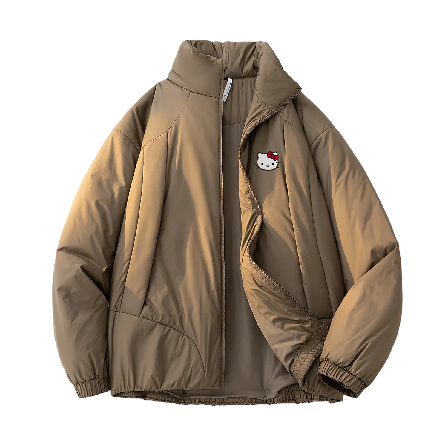 

Куртка-пуховик Hello Kitty SS25, унисекс Sanrio, коричневый