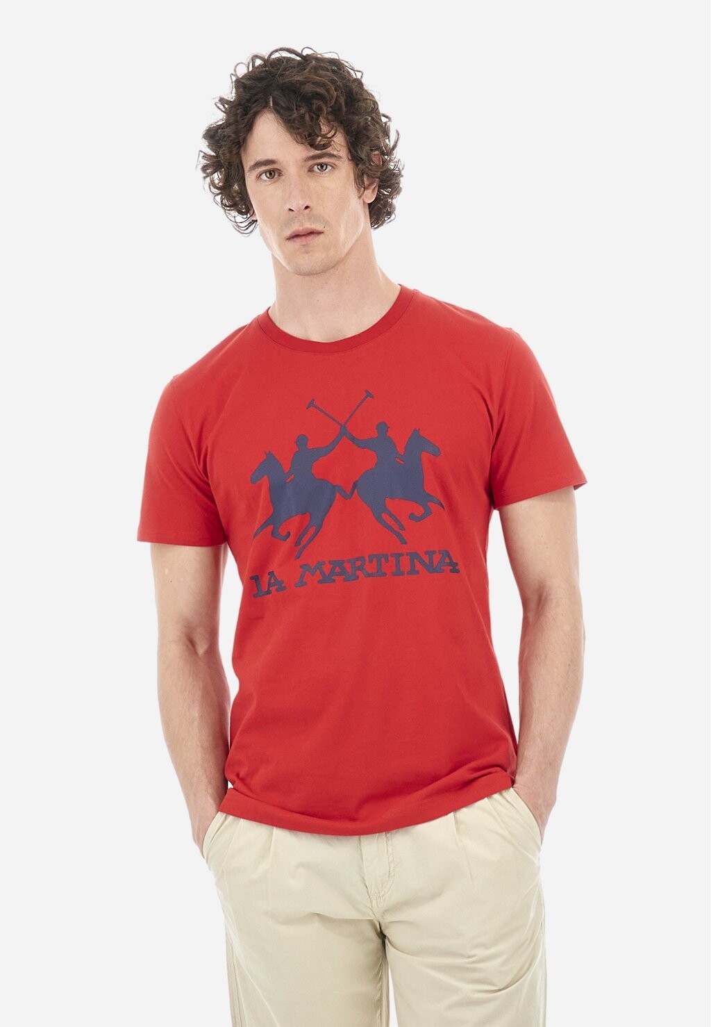 

Принт на футболке SHORT SLEEVE La Martina, темно-красный