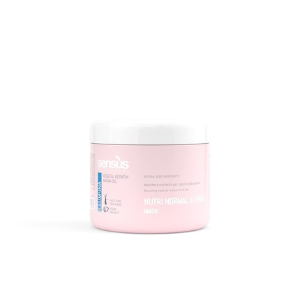 

Маска для волос для питания и увлажнения Nutri Normal & Thick Mask с растительным кератином и киноа 16,90 жидких унций Sens.Us