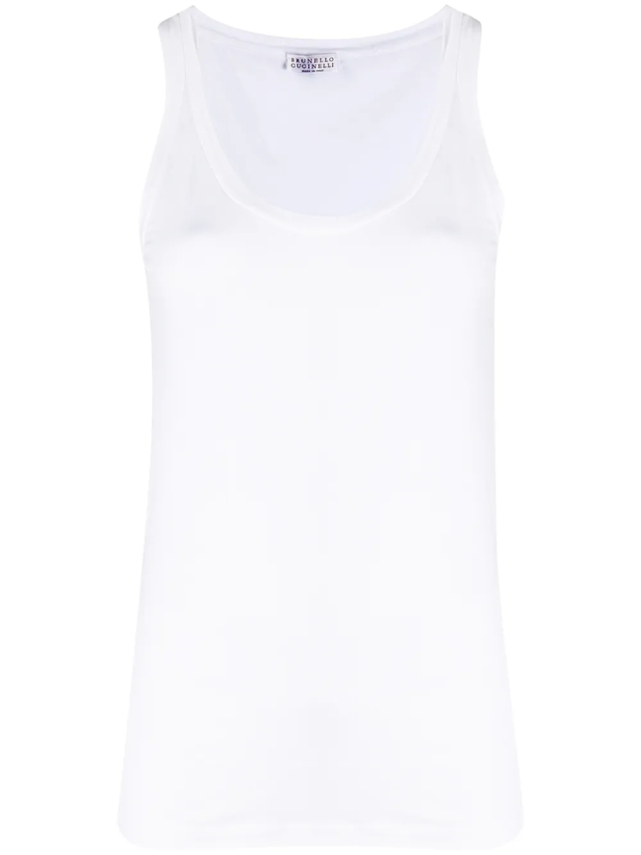 

Brunello Cucinelli длинный топ узкого кроя, белый