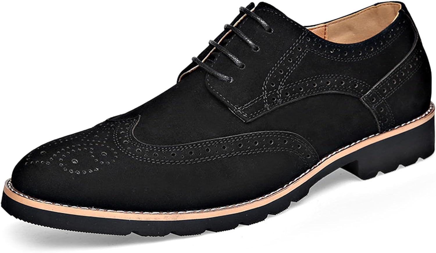 

Мужские ретро-оксфорды с крыльями Brogue, классические кожаные туфли с шнуровкой, капита носок, каблук-блок, бизнес-формальная обувь для свадьбы, вечеринки и работы Yherohg, черный