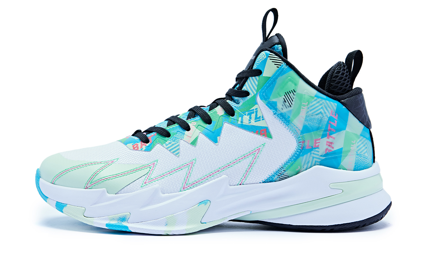 

Износостойкие дышащие баскетбольные кроссовки Mid Top мужские бирюзовый QIAODAN