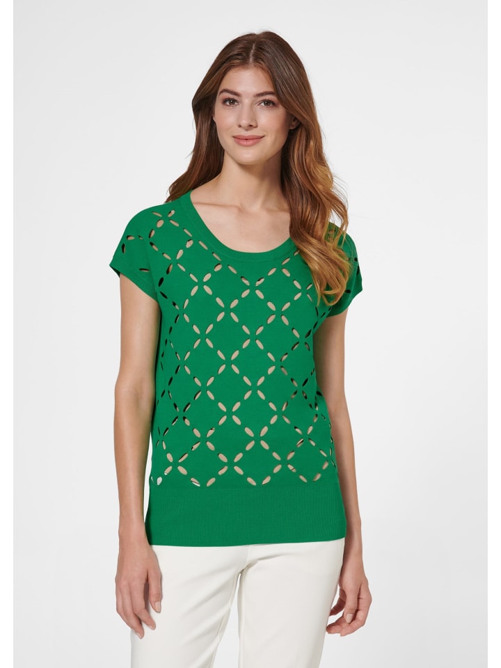 

MADELEINE Свитер яблочно-зеленого цвета с вырезами