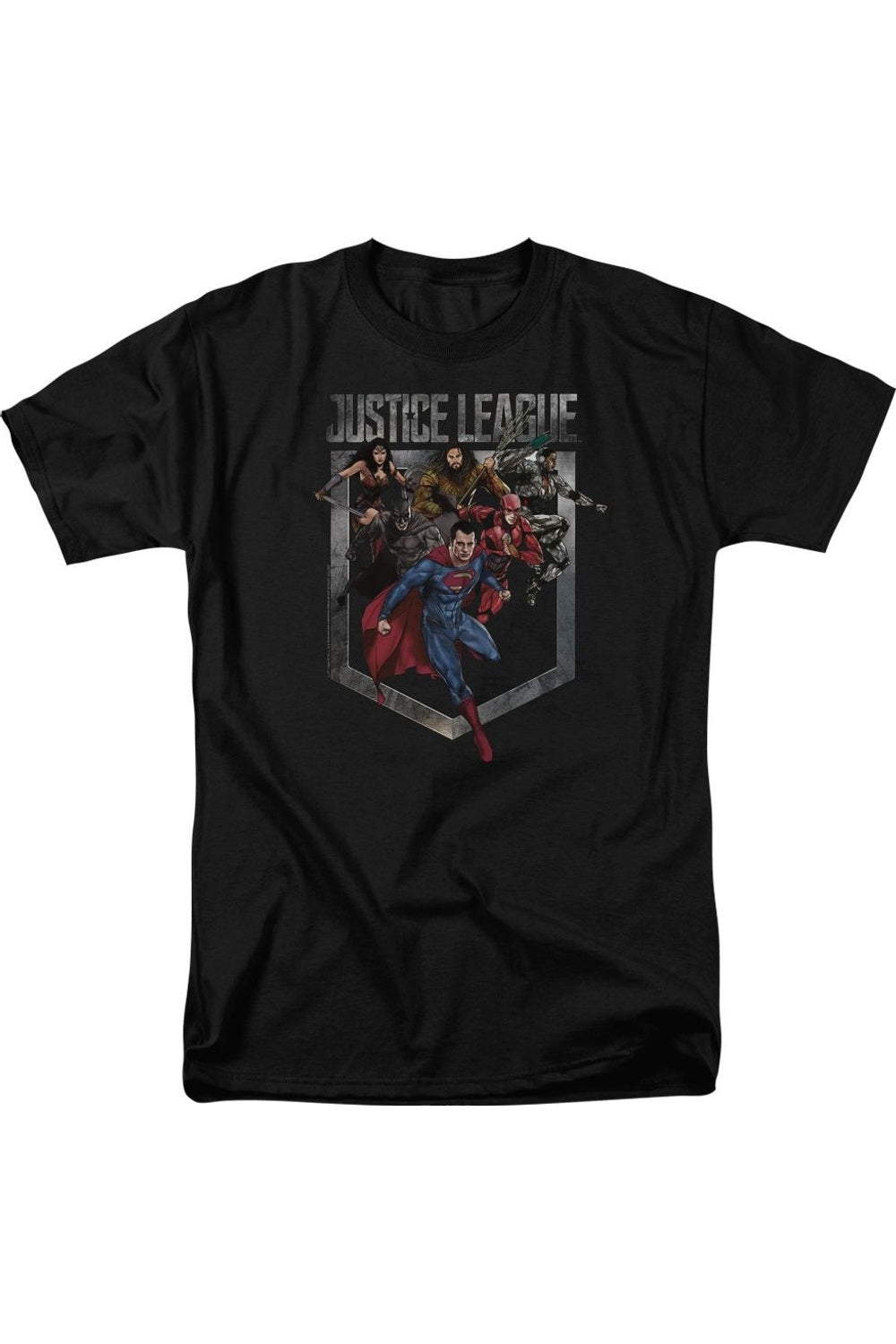 

Футболка с коротким рукавом для взрослых «Лига справедливости» Justice League Movie, черный