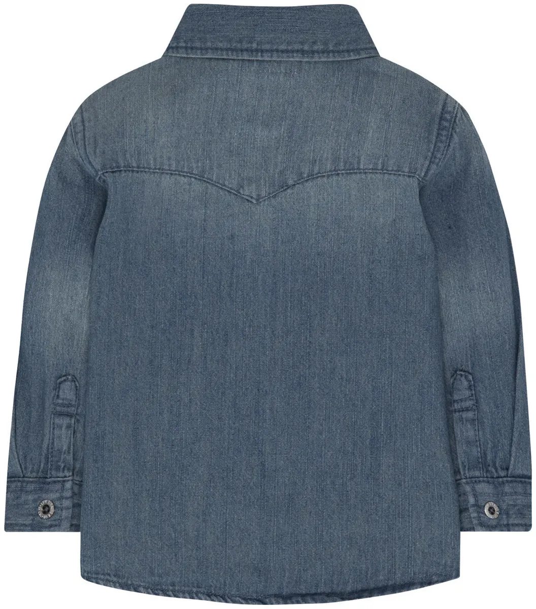 Детская джинсовая рубашка Levi's "LVB BARSTOW WESTERN SHIRT", для МАЛЬЧИКОВ Levi'S Kids, цвет Vintage Ston — фото 2