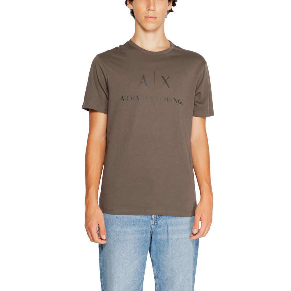 

Зеленая хлопковая футболка Armani Exchange