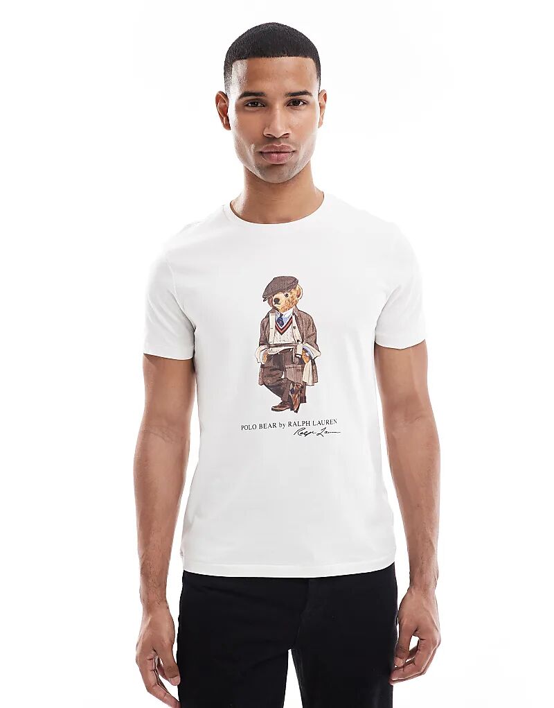 

Футболка Polo Ralph Lauren Heritage с принтом медведя в белой кепке