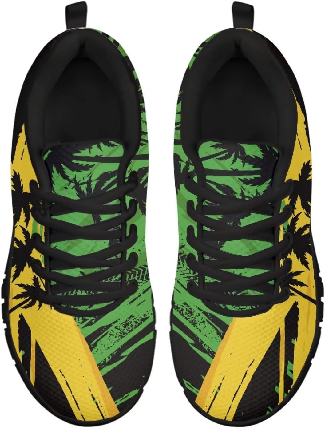 

Женские и мужские беговые кроссовки, легкие кроссовки-тренеры для занятий в зале, спорт, теннис, бег, походы Getelinseng, Jamaican Flag Palm