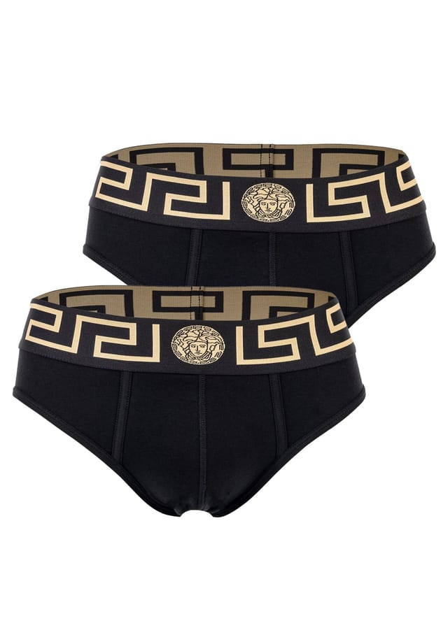 

Трусы 2 шт. в упаковке - Топика хлопок однотонные Versace, черный