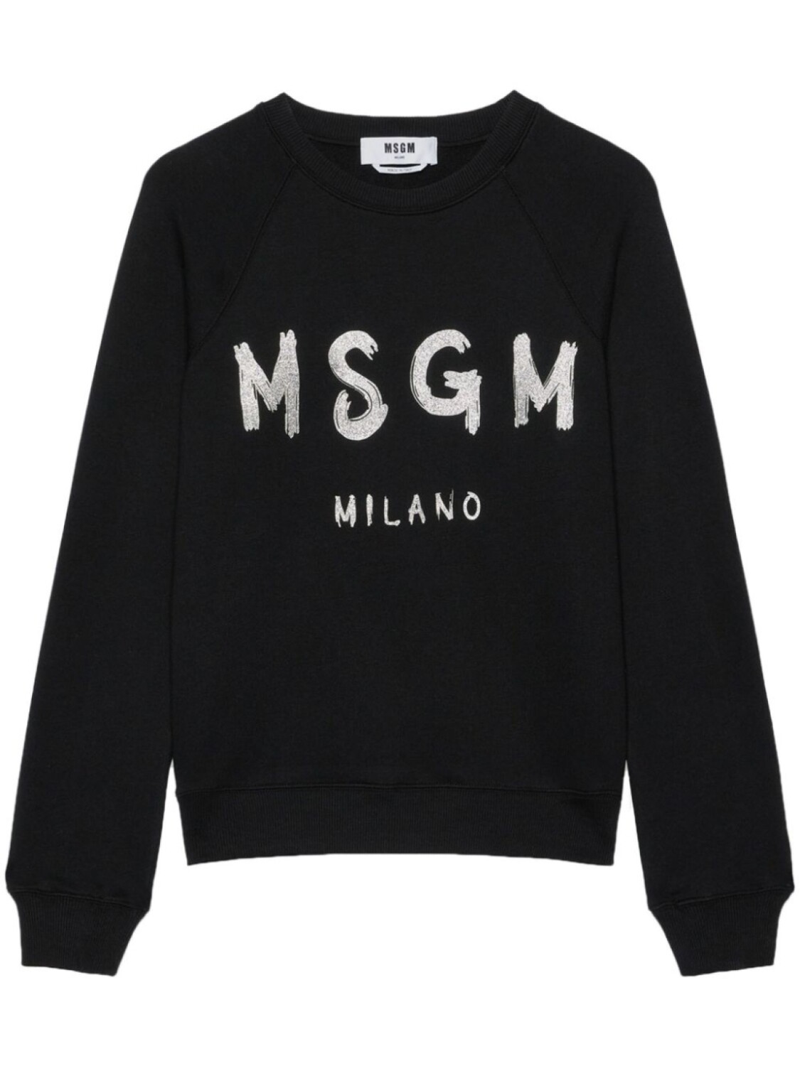 

MSGM хлопковая толстовка с логотипом, черный