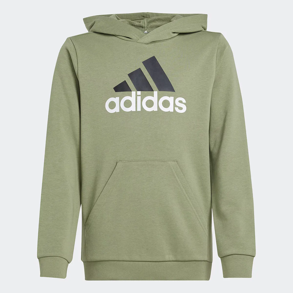 

Kids' Essentials Двухцветная толстовка Adidas из хлопка с большим логотипом, зеленый