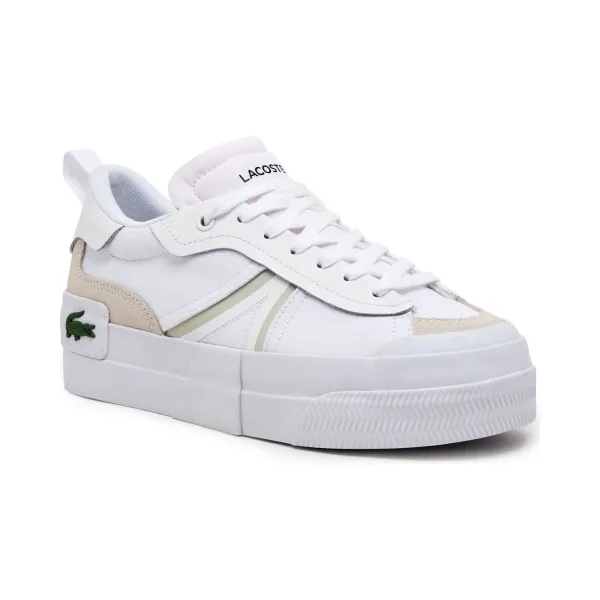 

Кроссовки с добавлением кожи Lacoste, бежевый