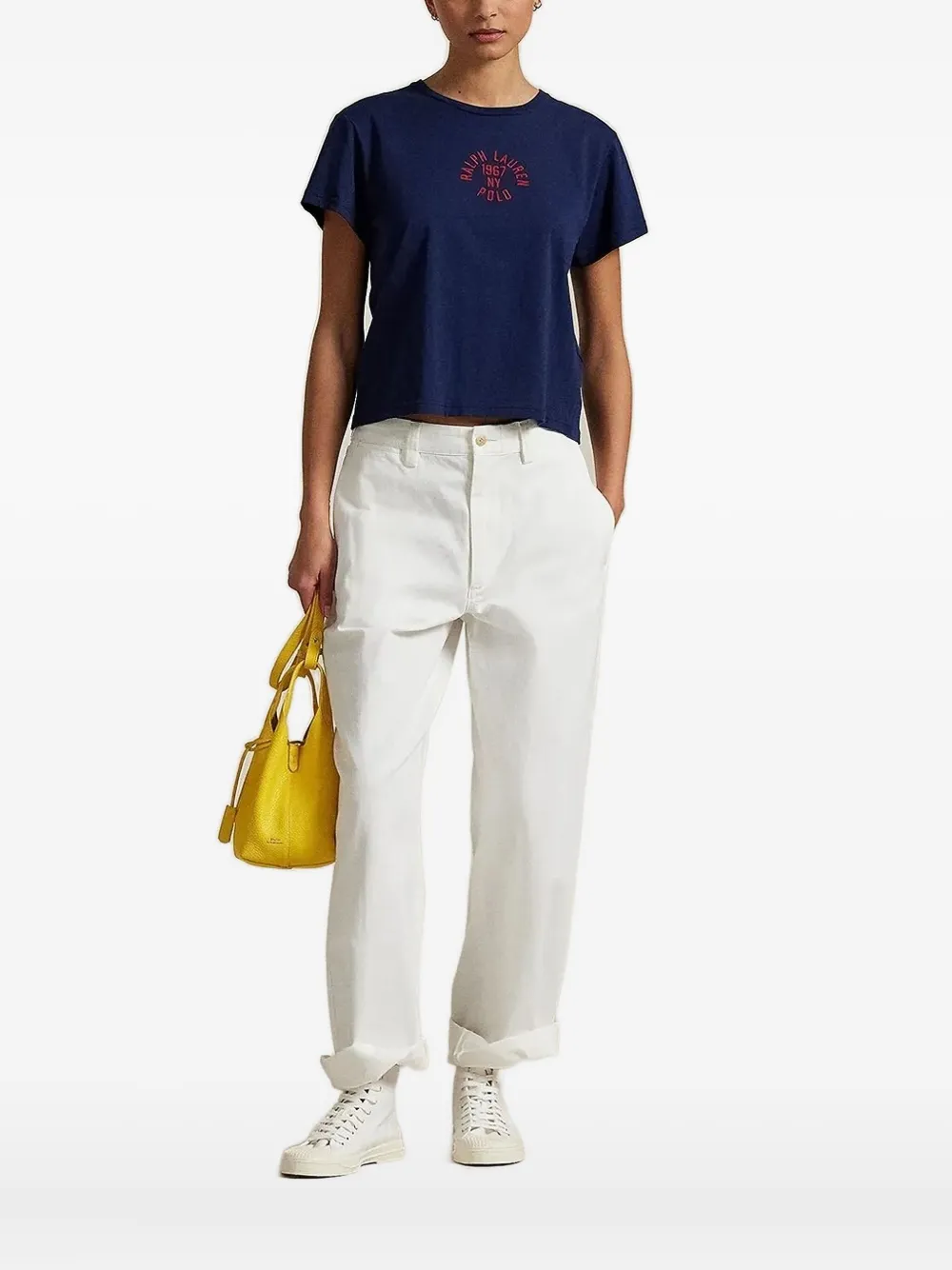 

Футболка с вышитым логотипом POLO RALPH LAUREN, синий