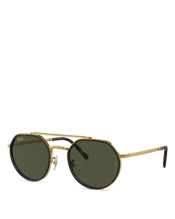 

Круглые солнцезащитные очки Ray-Ban, 53 мм, золотой
