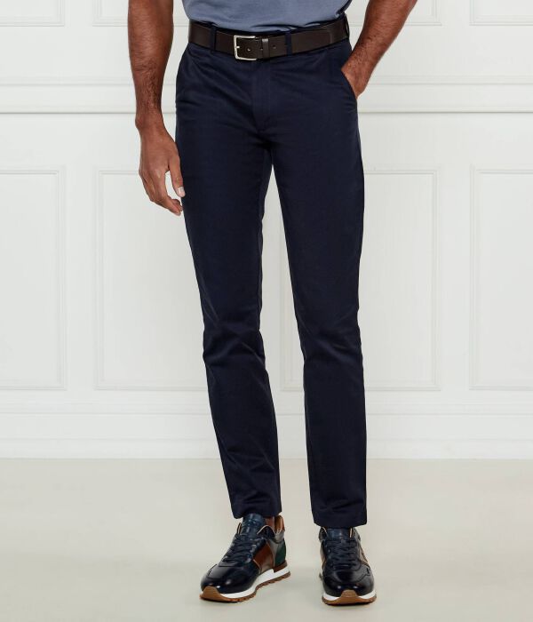 Атласные брюки-чиносы Slim fit Calvin Klein, синий — фото 3