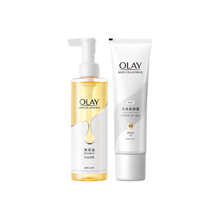 

Масло для ванны и крем для тела уход набор успокаивающая кожа преимущества 250мл+135г Olay