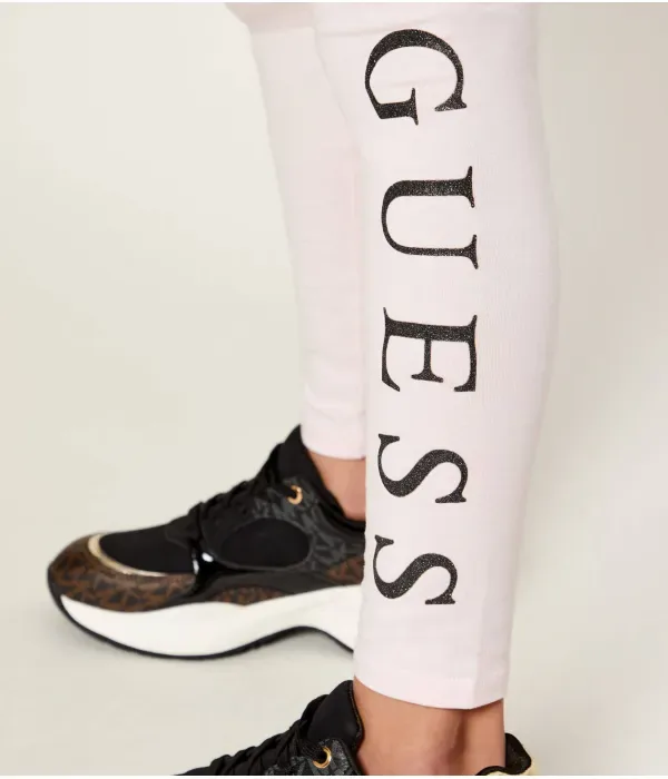 Леггинсы slim fit Guess, пудрово-розовый — фото 4