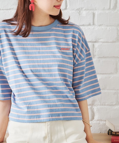 

Топ вышитый цветной Acro, светло-голубой