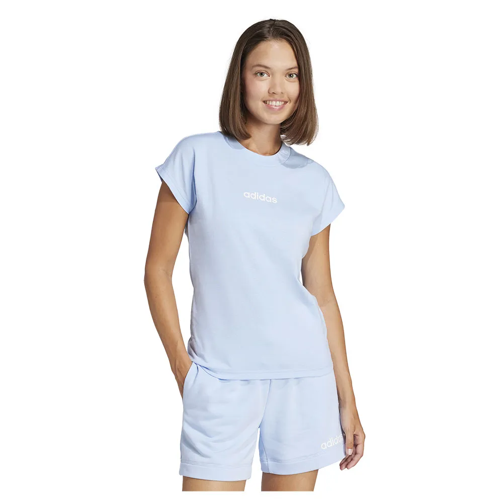 

Футболка с коротким рукавом adidas Essentials Linear Cotton, синий