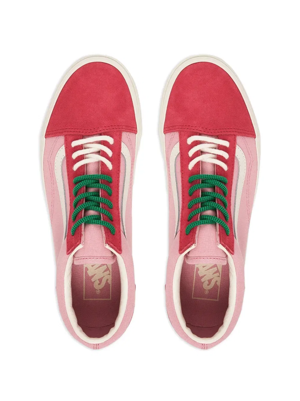 Кроссовки в стиле олдскул с контрастными вставками Vans, розовый — фото 3