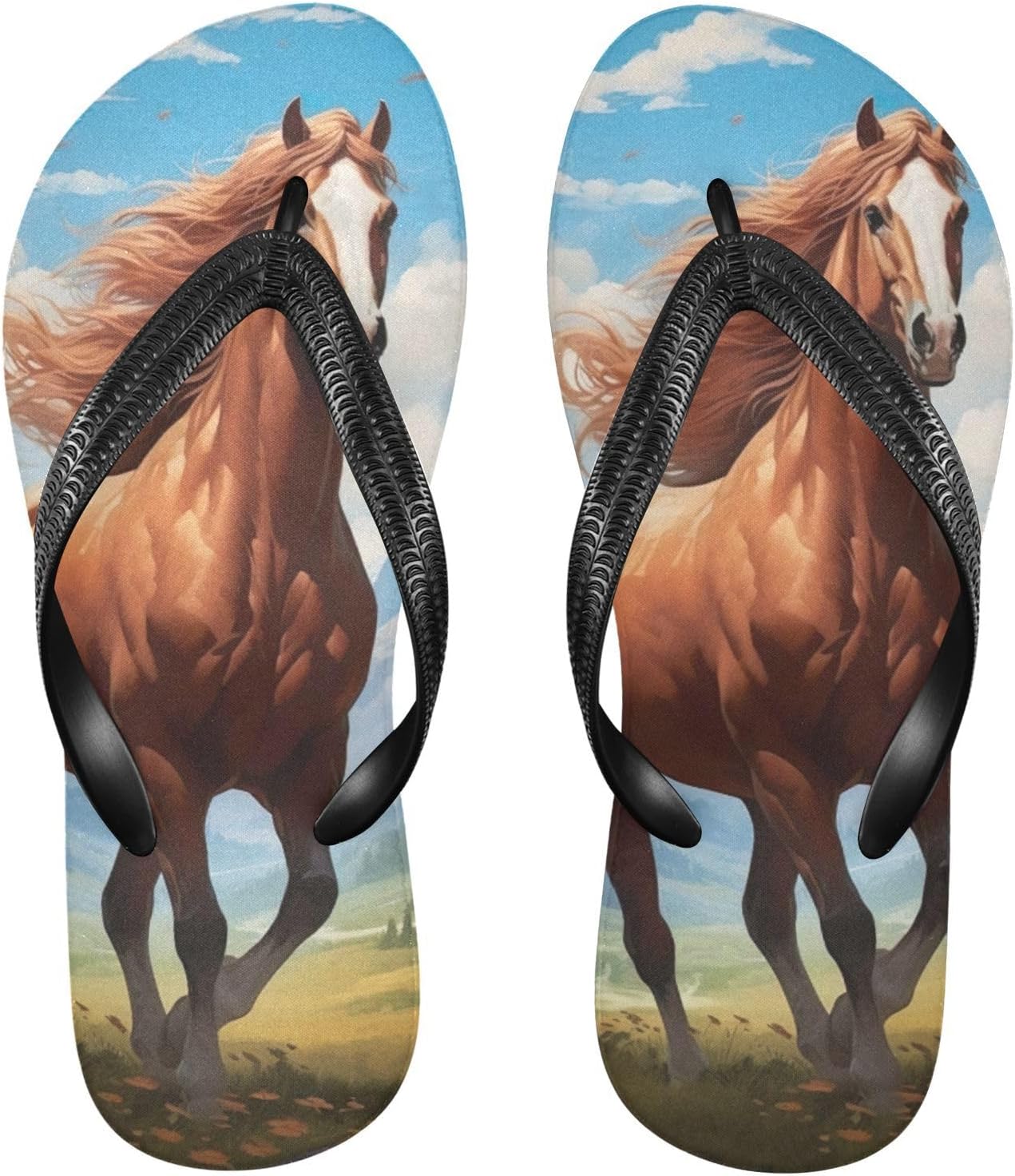 

Пляжные летние сандалии Horse Flip Flop для женщин и мужчин, шлепанцы для душа 20856897 Kfbe