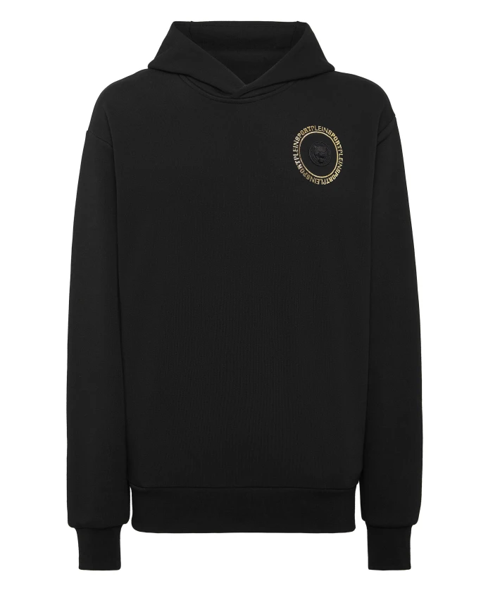 

Толстовка с капюшоном и тигровым принтом Plein Sport, черный