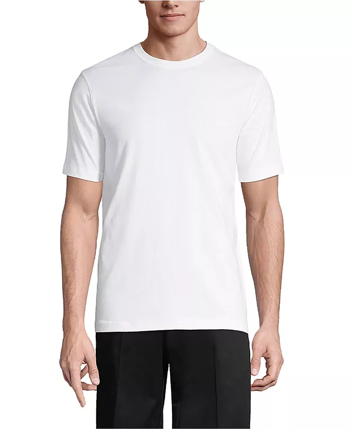 

Футболка с коротким рукавом Big & Tall Essential Lands' End, белый