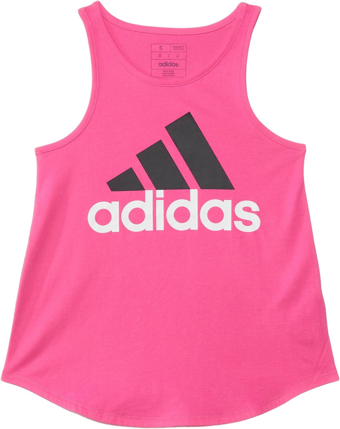 Майка Adidas Curve Hem Tank(Big Kid), цвет Dark Pink