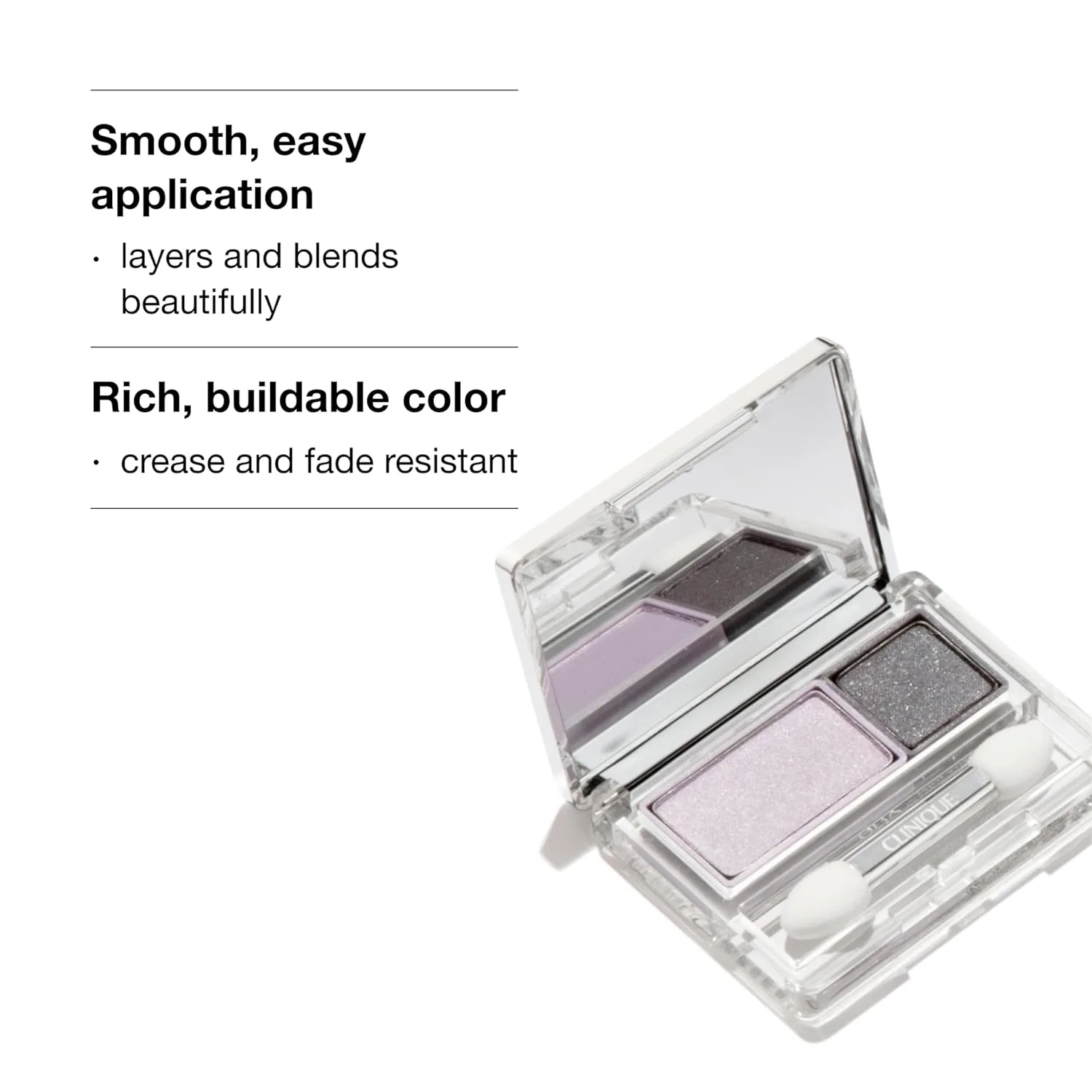 Тени для век Clinique All About Shadow Duo, гипоаллергенные, стойкие, легко наносятся, AA Jammin - Shimmer — фото 4